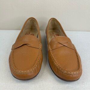Marc Joseph Womens 9.5 Brown Leather Slip-On Loafers Casual Preppy Business